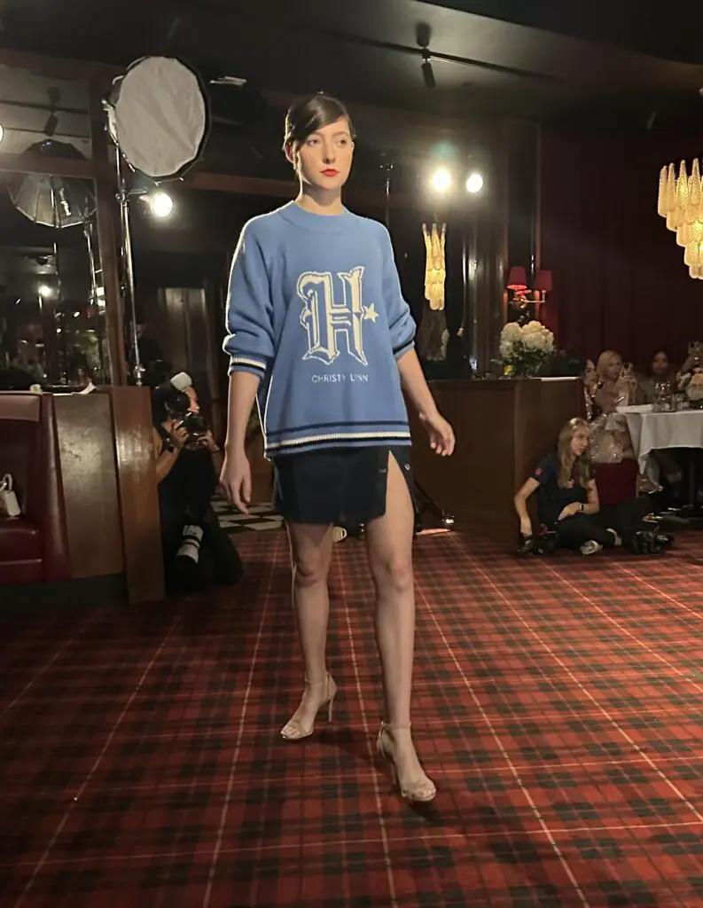 The Houston Texans H Logo sweater in H-town blue from the Christy Lynn capsule collection