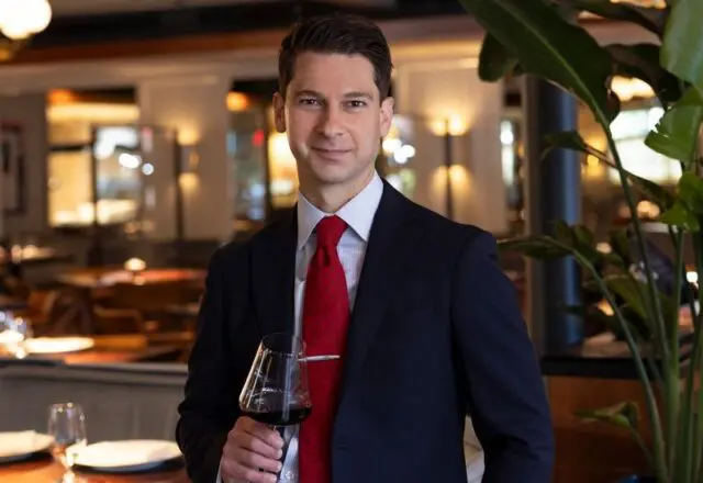 Evan White, Bludorn Hospitality Group's wine director, began his wine career at Babbo. (Photo by Julie Soefer)