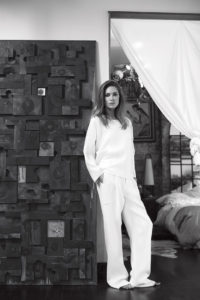 Relaxed in white. 10 Crosby Derek Lam rounded sweatshirt and wide-leg trouser with pleat, to order at dereklam.com.