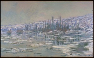 Monet's "The Break-up of the Ice," 1880. Collection University of Michigan Museum of Art.  