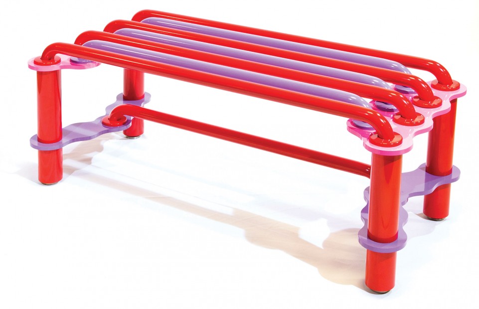 Jim Drain’s Untitled (Bench), 2012, at Nathalie Karg/Cumulus Studio, exhibiting Dallas Art Fair
