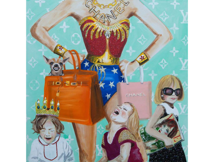 "Modern Wondrous Woman" courtesy Ashley Longshore Art