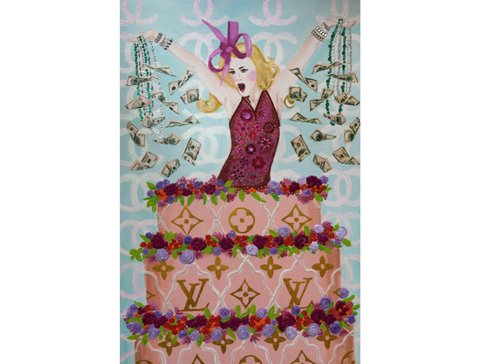"Money Cake" courtesy Ashley Longshore Art