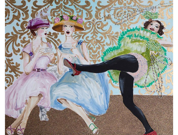 "She Went To Paris And Let It All Hang Out" courtesy Ashley Longshore Art