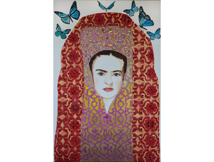 "Frida In Headdress" courtesy Ashley Longshore Art