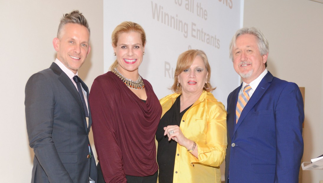 Jay Jeffers, Alexa Hampton, Vicki Rusca and Michael Imber at the 2014 PaperCity Design Awards at The Houston Design Center