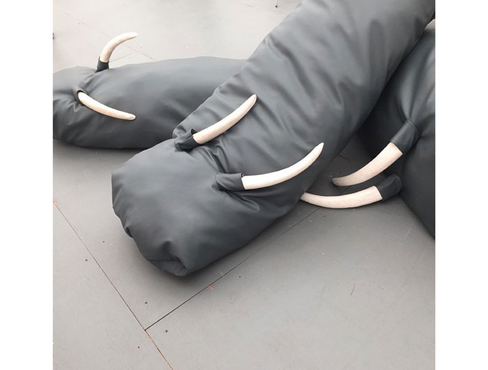 Frieze finale. Last but not least: Joanna Malinowska's "Three Walruses" sculpture at Canada. Photo Debra Barrera.  