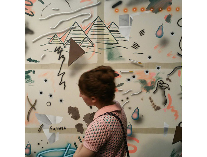 Must-see at NADA: Barrera investigates Josh Reames at Johannes Vogt Gallery. Photo Jon Hopson. 