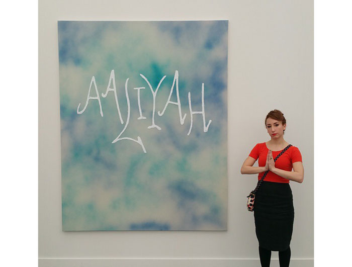 Ida Ekblad at Karma International from Zurich was another Frieze fave. 
Photo Jon Hopson.