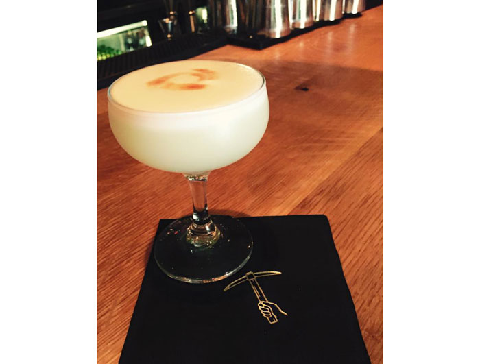 Pisco Sour at Johnny's Gold Brick 