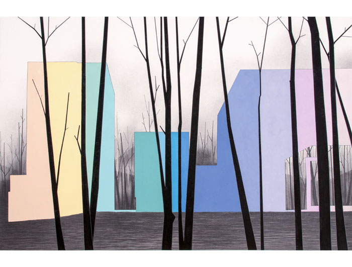 The only thing we bemoan about Sara Frantz's talent is she is no longer a Texas artist (but residing in California). At David Shelton Gallery, the artist's "Cantilever 2,'' 2015, is simply a captivating drawing (through July 4). 