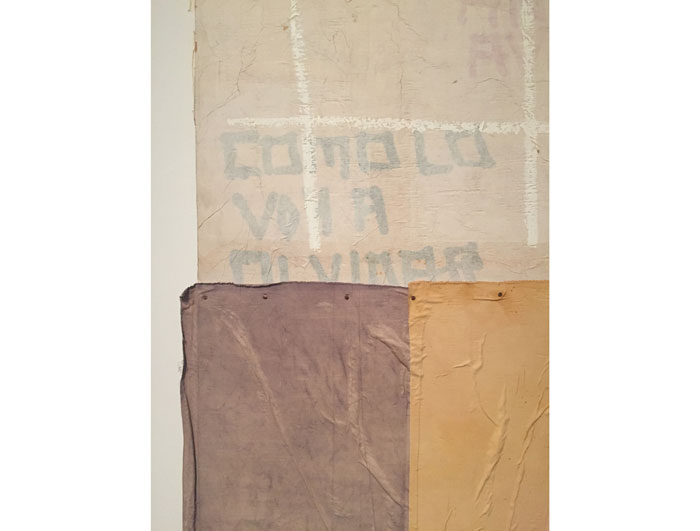 Oscar Rene Cornejo, who attended Klein Forest High School with Darwin Arevalo, was a recent resident at the prestigious Skowhegan program, Shown: detail of "El Regreso, The Return," 2013. Cronejo also holds an MFA from Yale. 