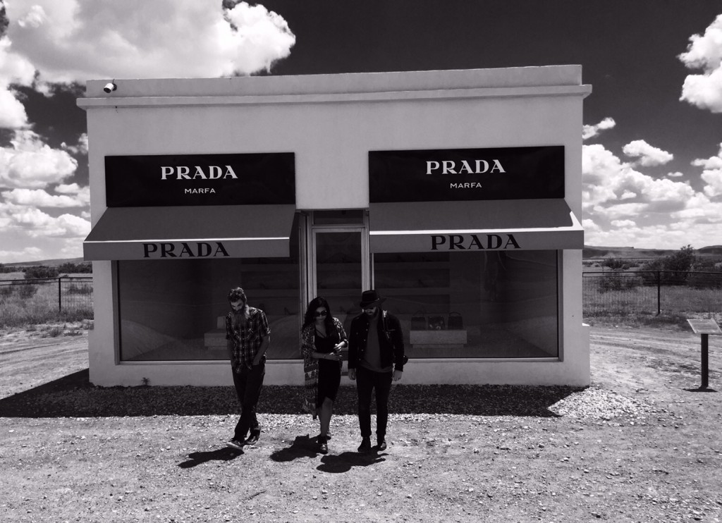 We joined photographer Collin Kelly on his location scouting road trip to Prada Marfa. Although I have seen this installation many times in photographs, it was finally great to see and experience it  person. 