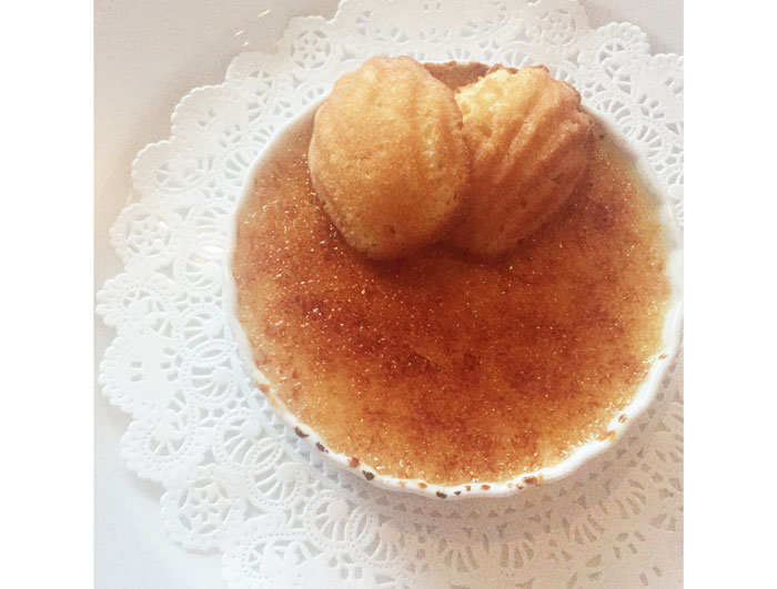 A classic creme brulée is one of Table's dessert options. 
