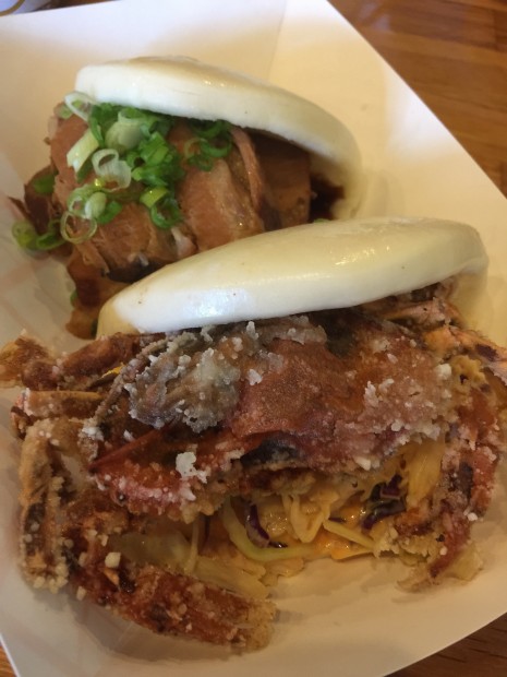 Crab and pork and a fine bun.