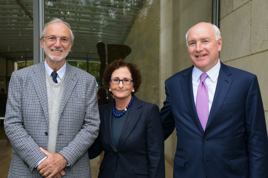 Renzo Piano, Nancy A. Nasher and David J. Haemisegger at the Nasher Sculpture Center in November 2013