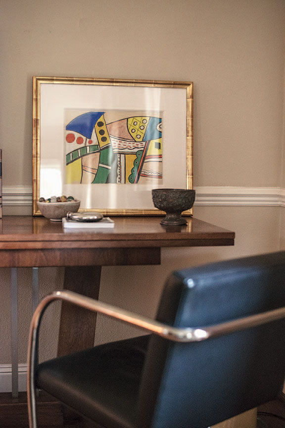 A writing nook in Rottet’s Houston home.