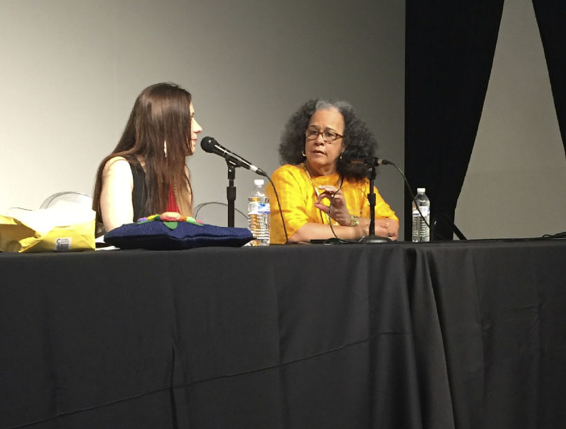 Illumination honoree Michell Barnes (right) spoke about the challenges and high points of running a nonprofit for nearly 30 years.
