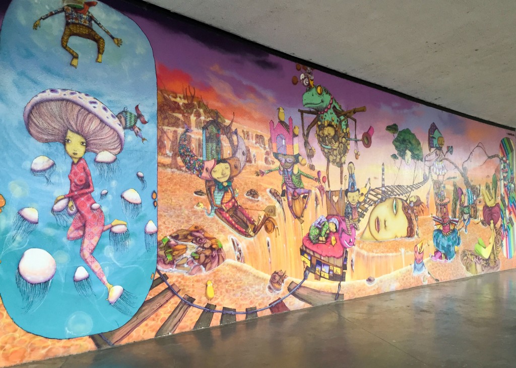 OSGEMEOS mural at the São Paulo Museum of Modern Art