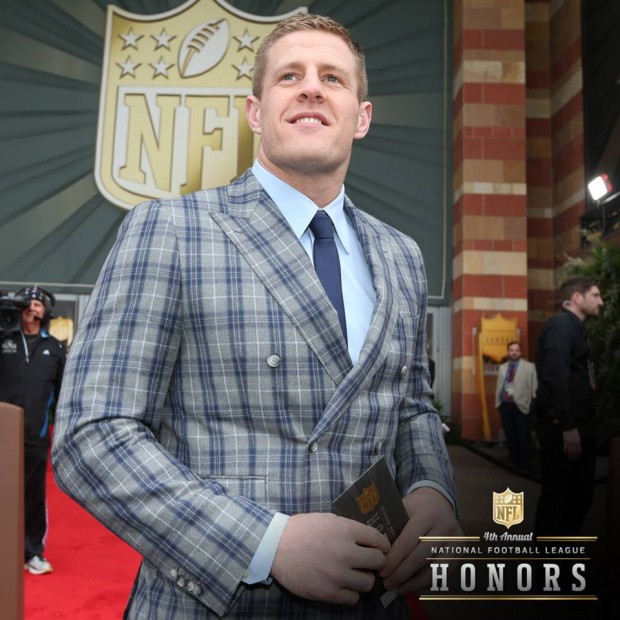 J.J. Watt's smooth face may soon he replaced by a beard. Move over James Harden?
