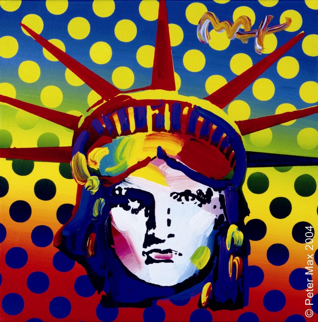 A painting from Max's "Statue of Liberty" collection, which embodies the American spirit.