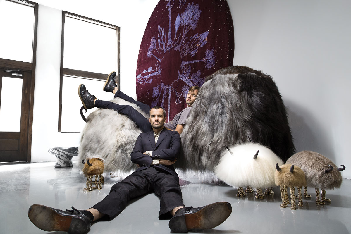 Niki and Simon Haas in “Cool World,” their first solo exhibition at R & Company, New York, 2014