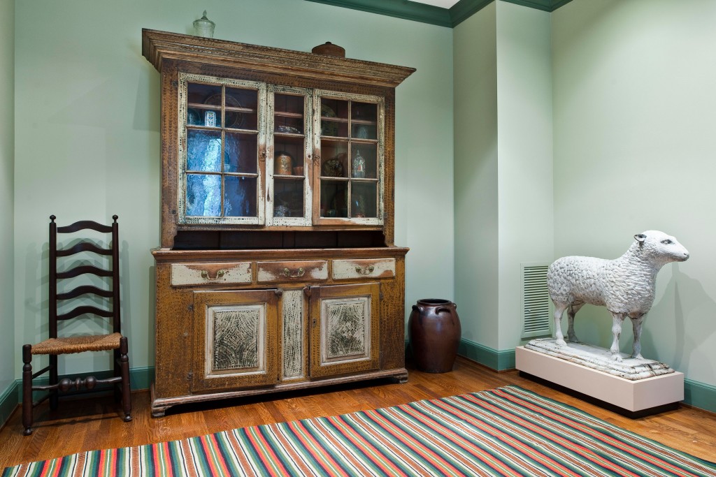 Bayou Bend Collection's Folk Art Room, adjoining Miss Hogg's bedroom. There's often a chill here not accounted for by air conditioning alone. (Photo by Robb Williamson)