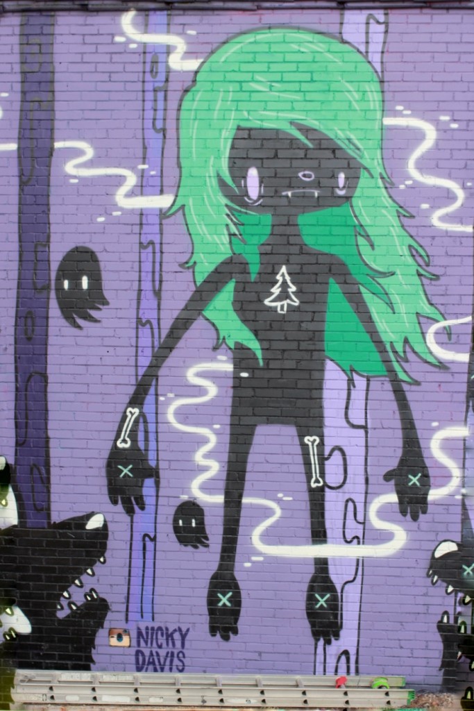 Nicky Davis' work focuses on the dark side of humanity. (6697 Capitol)