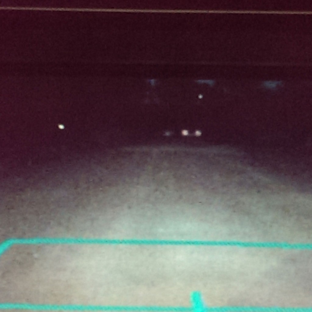 In our car's back-up camera, the light on the left cannot be accounted for. Is it an orb? (Photo by Matthew Ramirez)