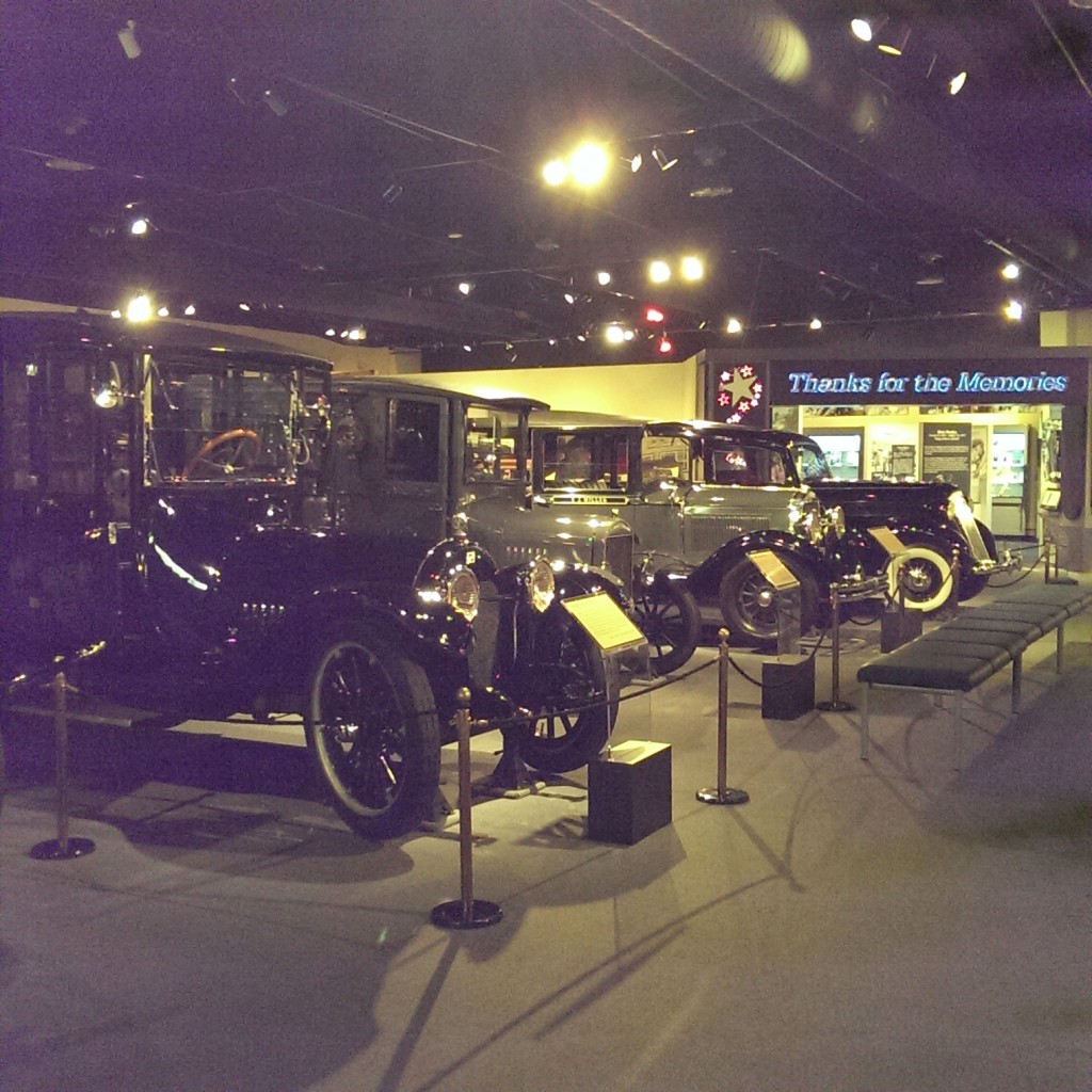 Classic hearses at the National Museum of Funeral History. (Photo by Matthew Ramirez)