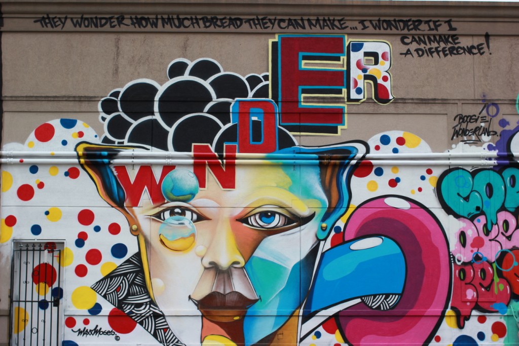 Maxxmoses strives to instill peace and serenity through his murals. (1513 St. Emanuel)