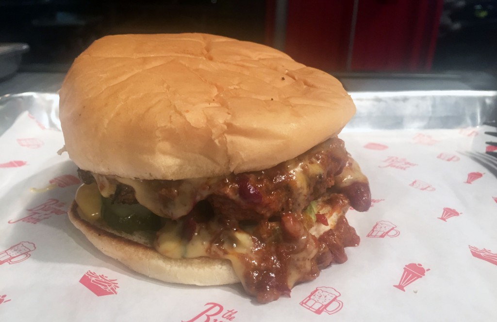 The chili cheese burger was my favorite of the night. What's better than a burger topped with house-made chili, queso and onions? 