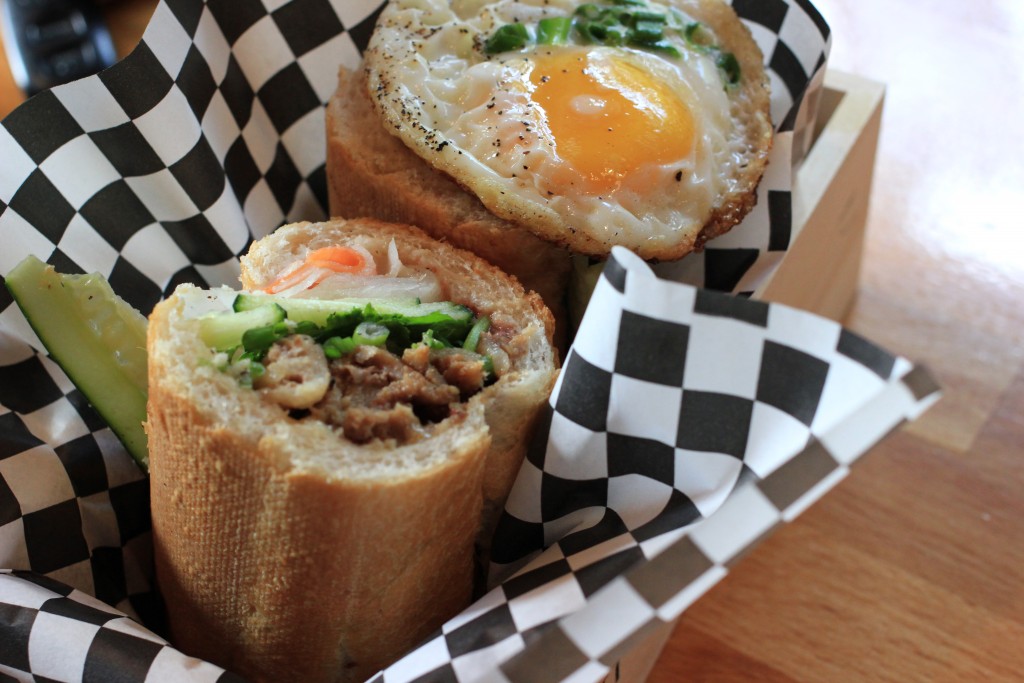 The Vietnamese lemongrass grilled pork sandwich. 