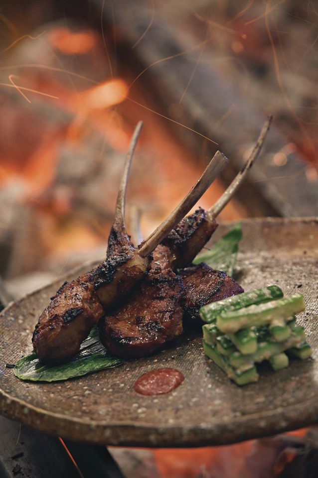 Roka Akor's Korean lamb chops are marinated in a blend of Korean spices before being cooked on a mesquite charcoal grill. 