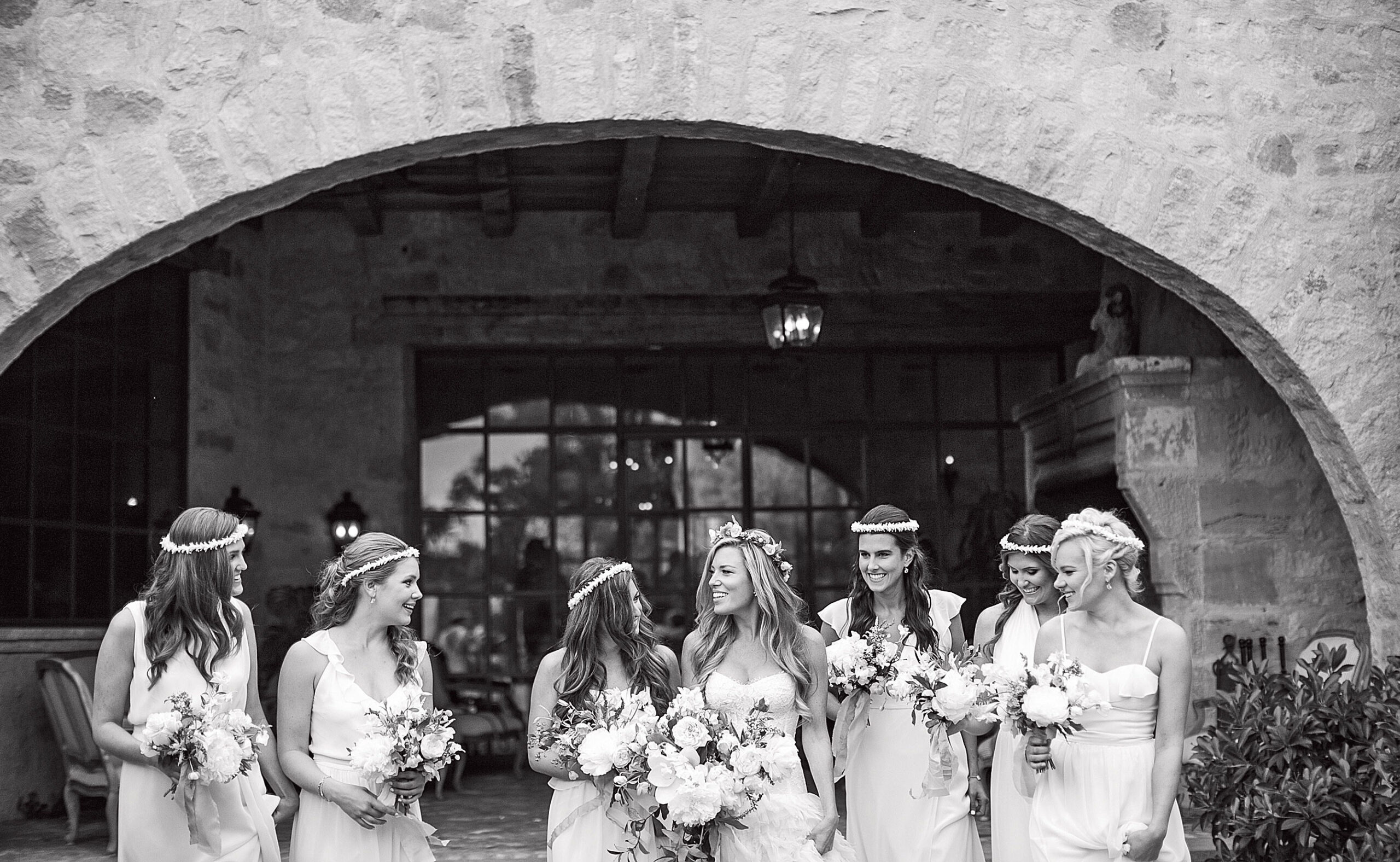 bride bridesmaids