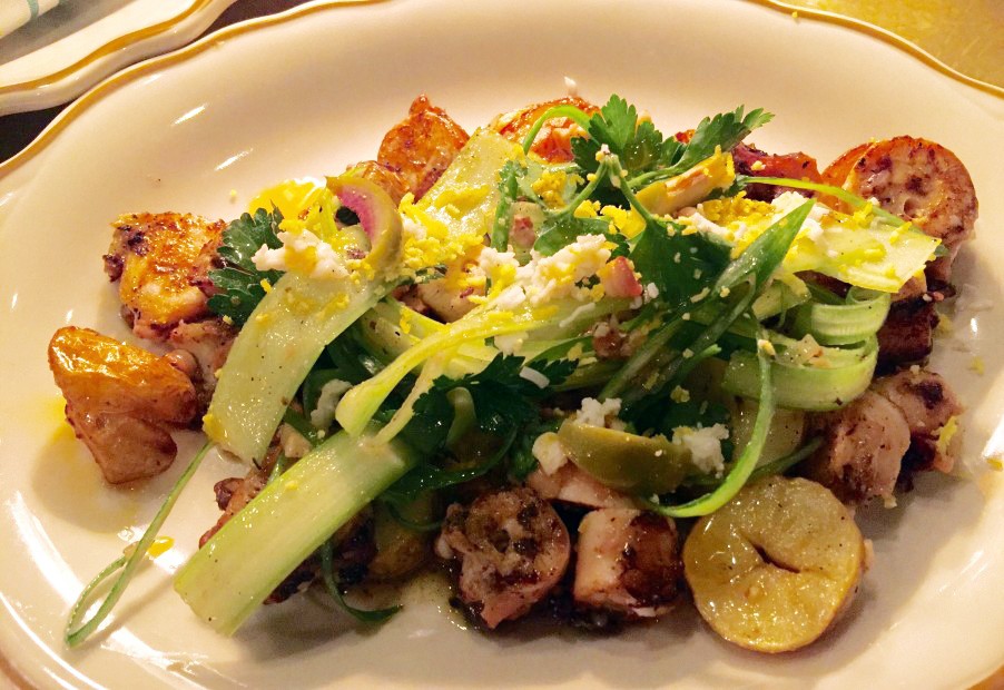 This is one good platter of octopus.