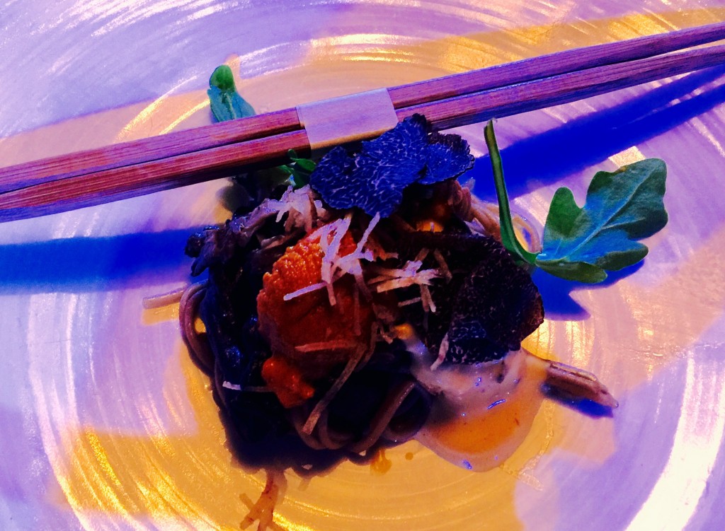 Uni and soba noodles, plus some truffles.