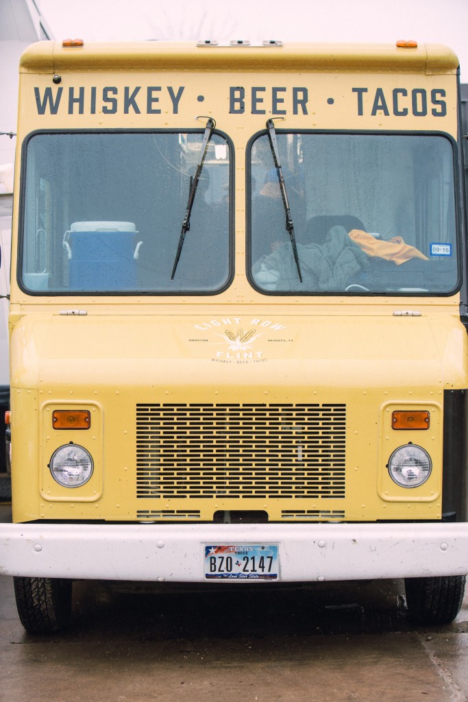Eight Row's namesake food truck is situated in the restaurant's parking area. 