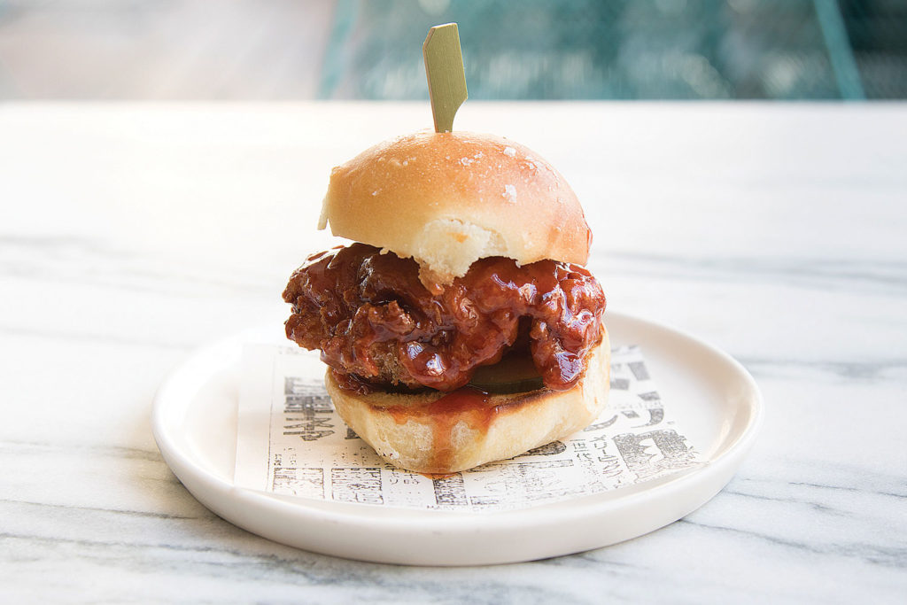 Hot fried chicken bun