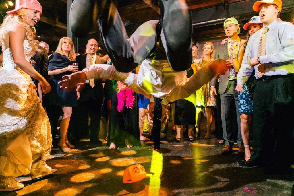 Yes, there may have been some breakdancing at Matthew Stafford's wedding.