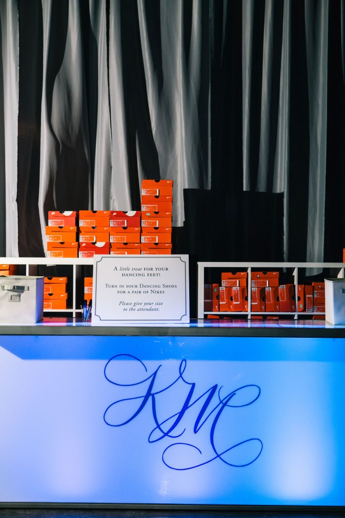 A Nike Shoe Bar ensured that everyone at Matthew Stafford and Kelly Hall's wedding could dance in comfort.