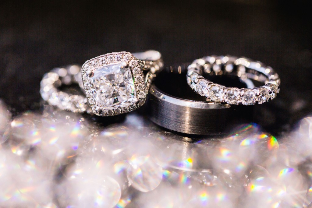 The rings sparkled at Matthew Stafford and Kelly Hall's wedding.