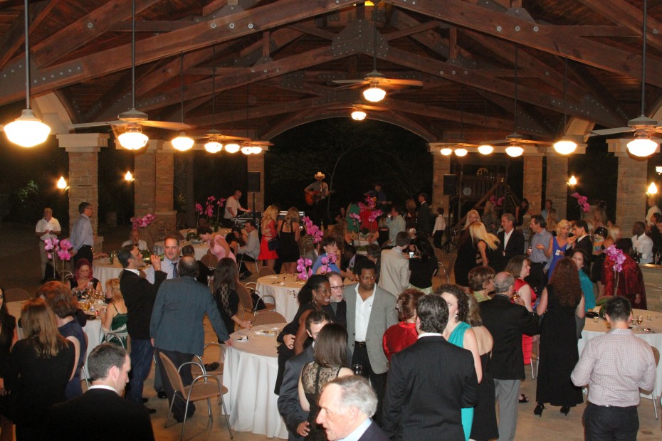 The Van Dykes’ outdoor entertainment pavilion, which was also the setting for the 2014 Salvation Army Women’s Auxiliary’s Reflections of Style Chic Boutique, Runway Show and Luncheon, shown here. Photo by Phyllis Hand.