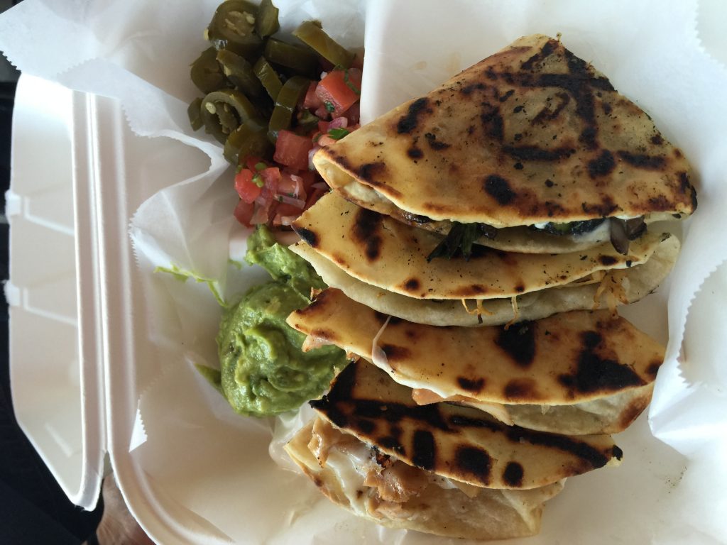 These quesadillas are made with grilled asparagus and Mexican cheeses.