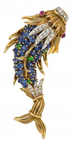 Multi-stone, diamond and gold brooch, designed by Jean Schlumberger for Tiffany & Co.