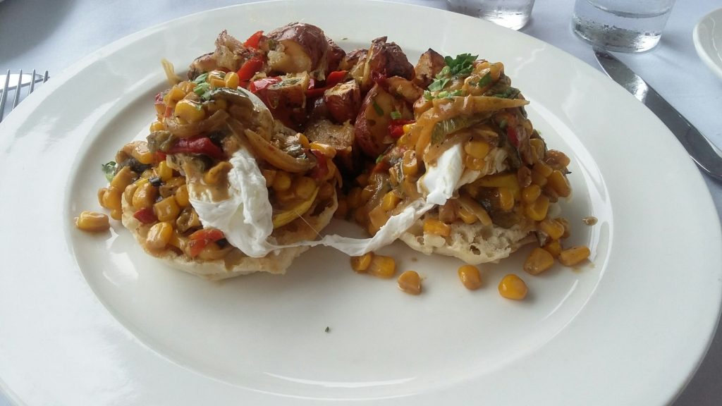 Poblano Benedict at B&B Butchers