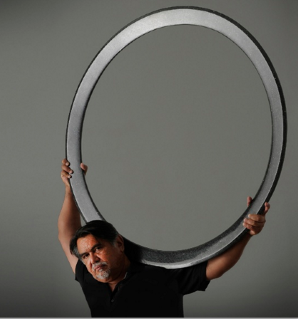 Jesús Moroles' "Rings of Granite" was exhibited in 2013. The Herrings, owners of Red & White, published the artist's definitive survey volume in 2004. (Courtesy the artist and gallery) 