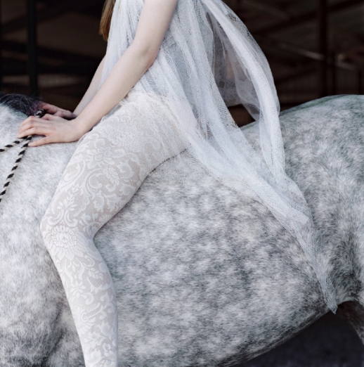 Laura Wilson's "Dapple Gray with Lace," 2006. Wilson, whose subjects range from Laredo debs to Friday night football games, is mom to Luke and Owen Wilson. (Courtesy the artist and gallery)