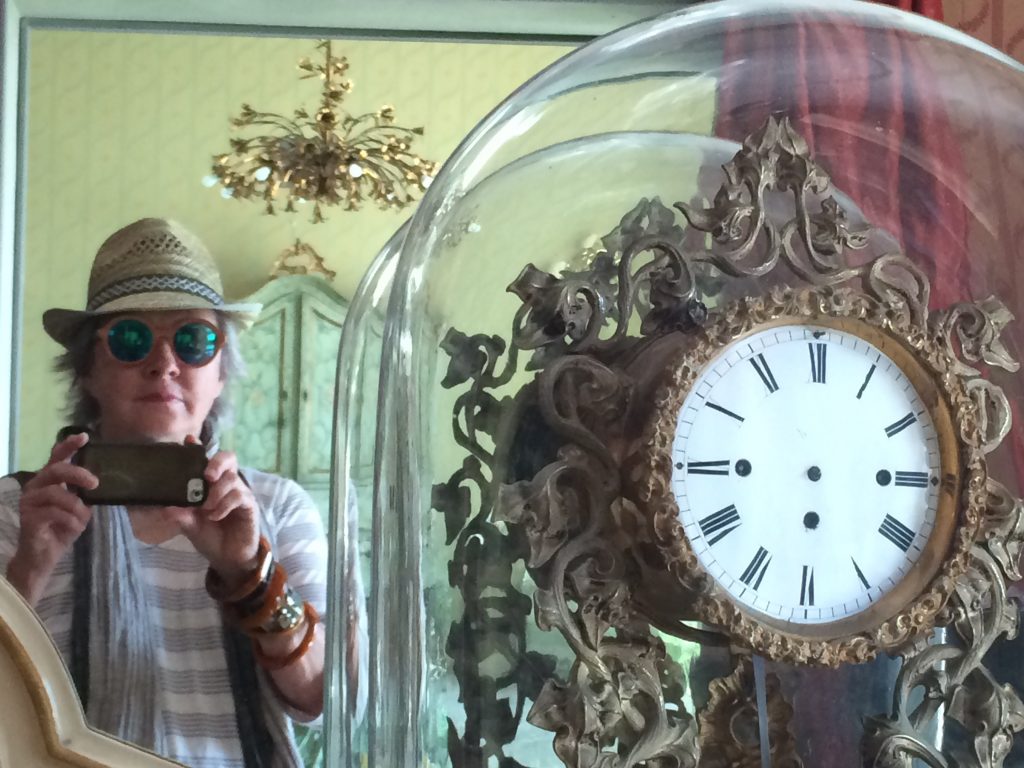 International selfie; Mary Margaret Hansen snaps a photo in her hotel lobby.