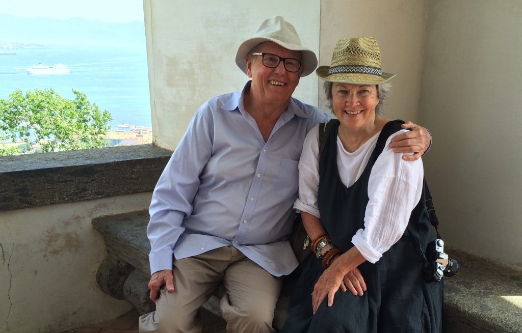 Mary Margaret Hansen and Earl Staley enjoying a lovely day at San Martino.
